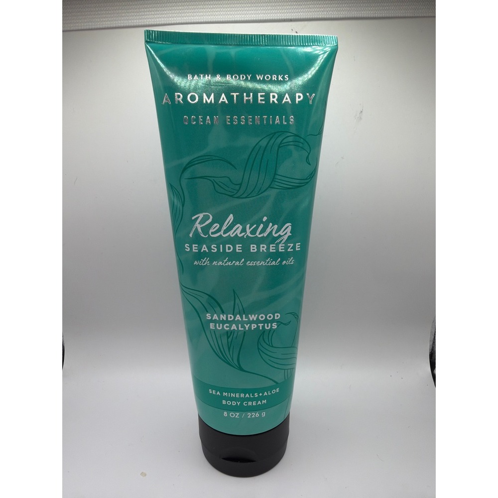 Bath & Body Works Body Cream 8oz Retired Aromatherapy Seaside Breeze Relaxing